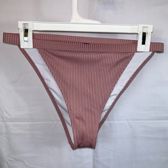 PINK Victoria’s Secret Bikini Bottom Swim Ribbed High Leg High Waisted Mini - Picture 3 of 10